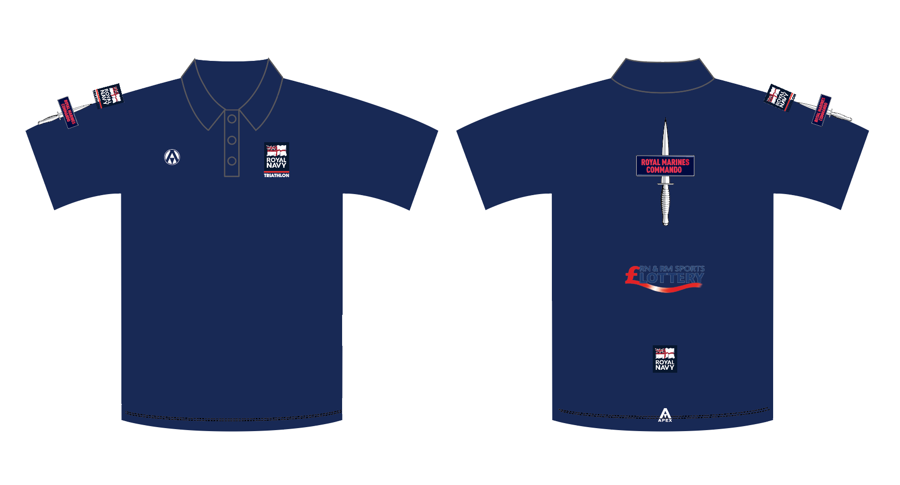 ROYAL NAVY TRI POLO SHIRT