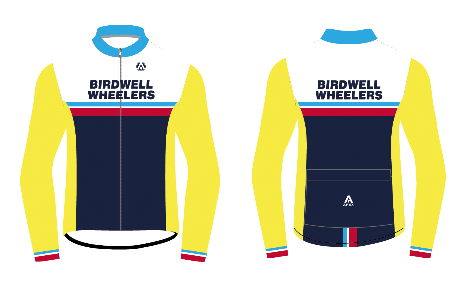 BIRDWELL WHEELERS PRO LONG SLEEVE AERO JERSEY