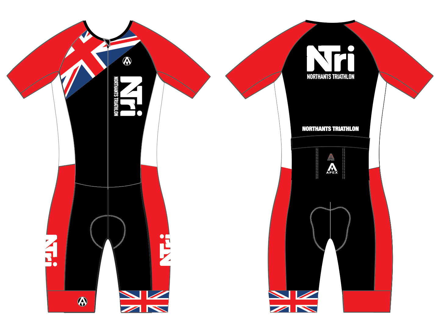 NORTHANTS TRI PRO SPEED TRI SUIT - BLACK
