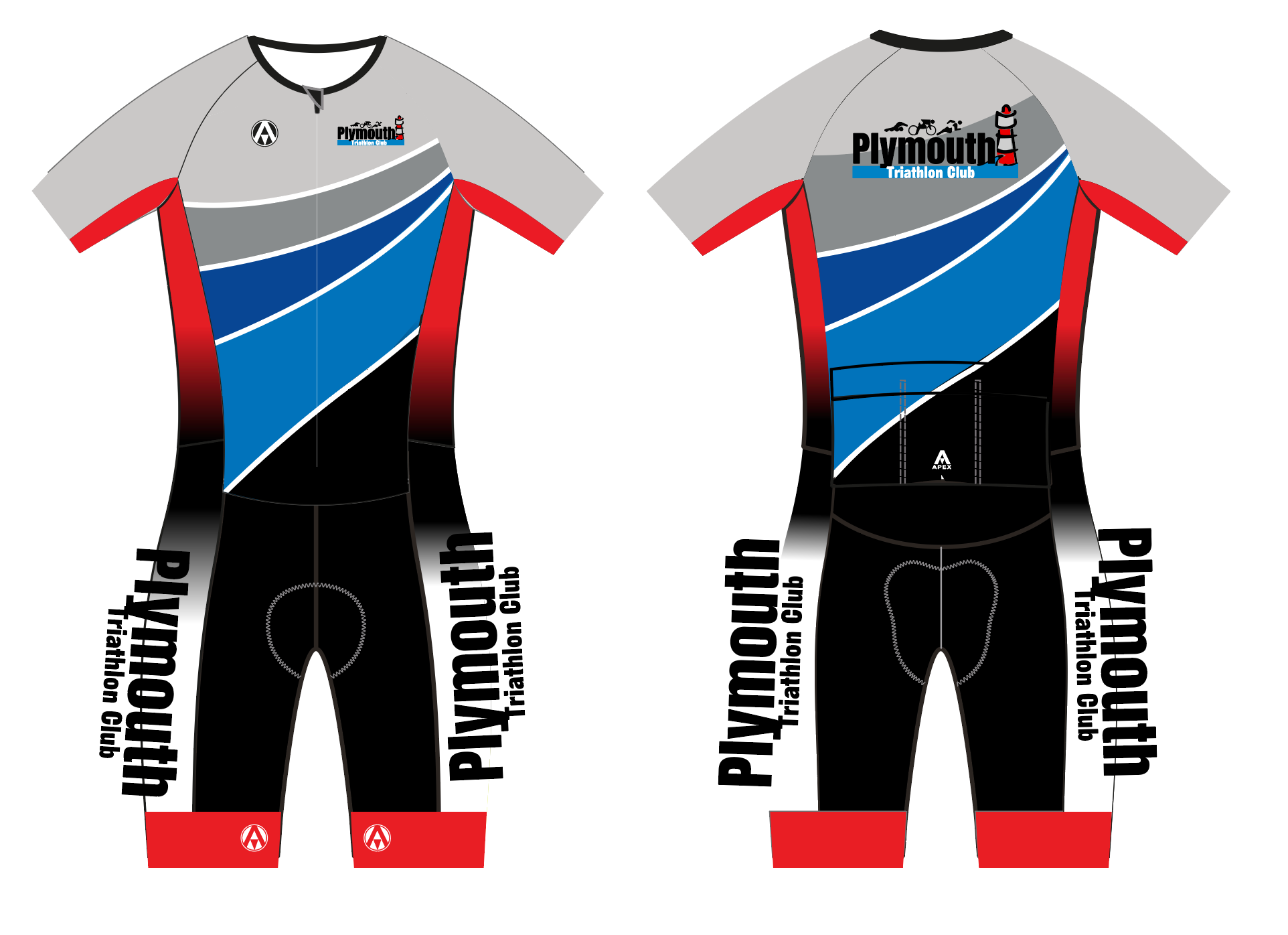 PLYMOUTH TRI PRO SPEED TRI SUIT - DESIGN 1