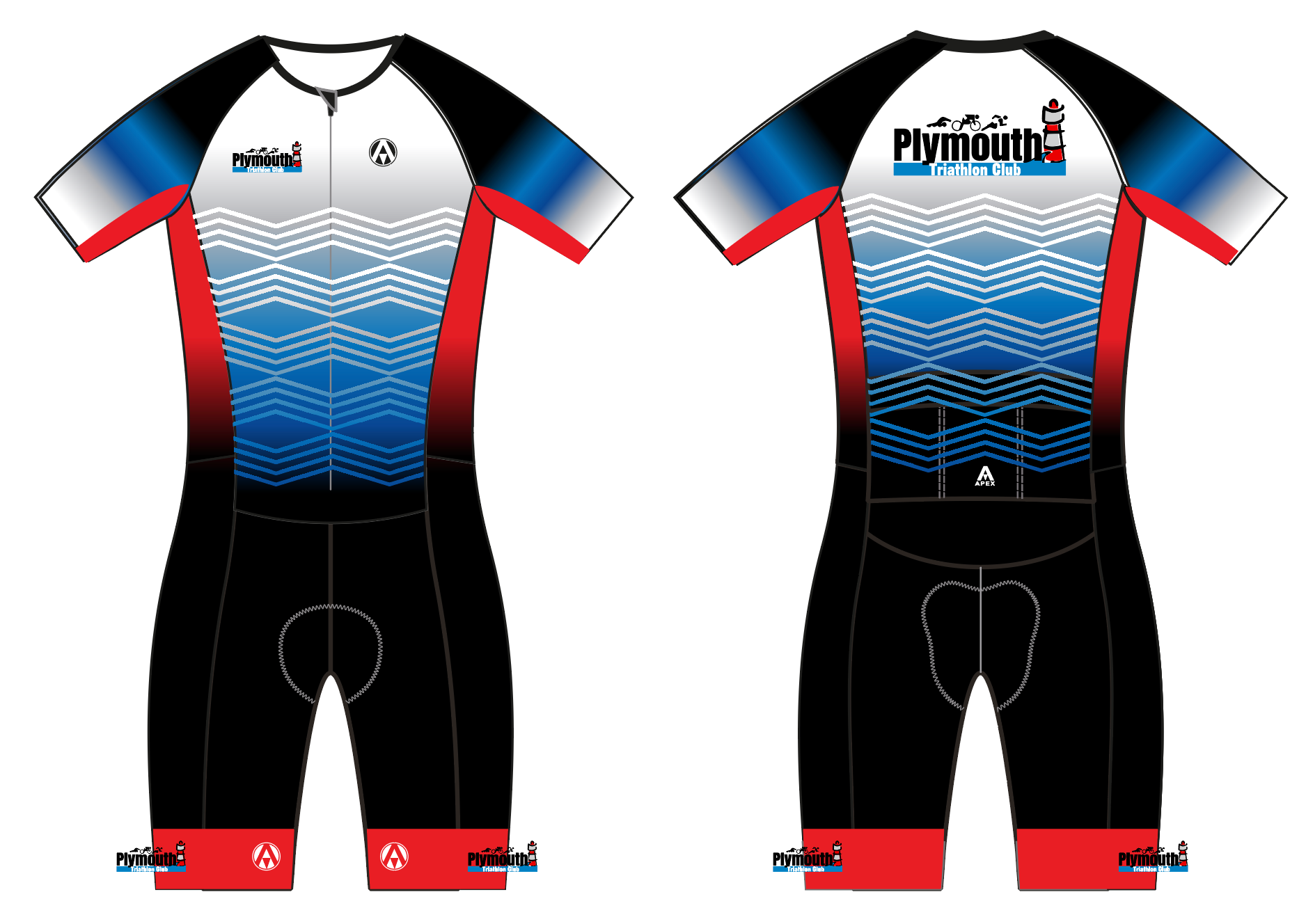 PLYMOUTH TRI PRO SPEED TRI SUIT - DESIGN 2