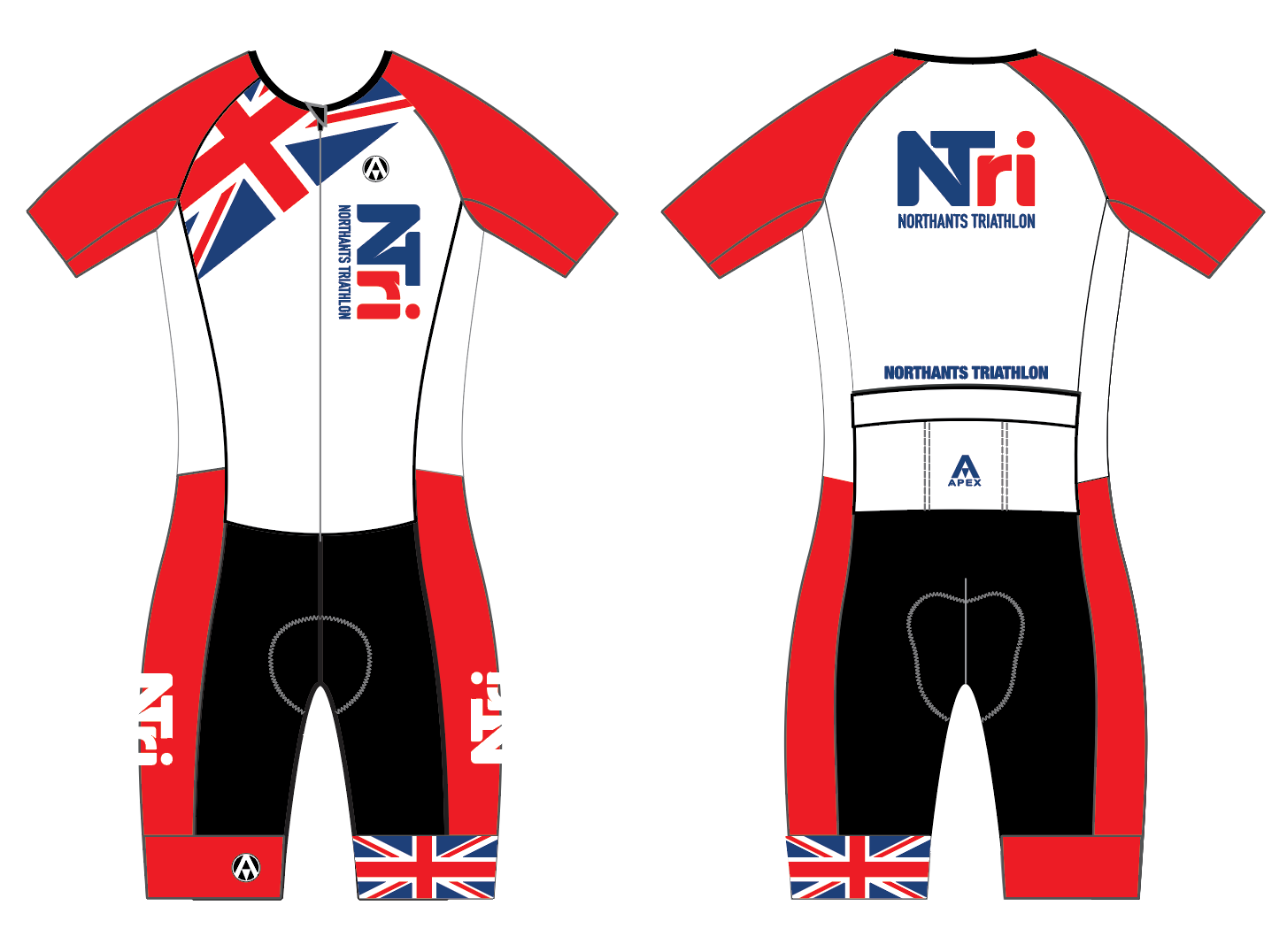 NORTHANTS TRI PRO SPEED TRI SUIT - WHITE