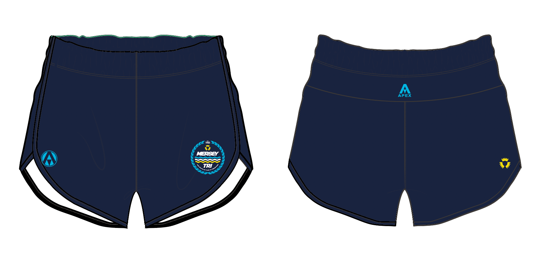 MERSEY TRI PRO AIRLITE RUN SHORTS