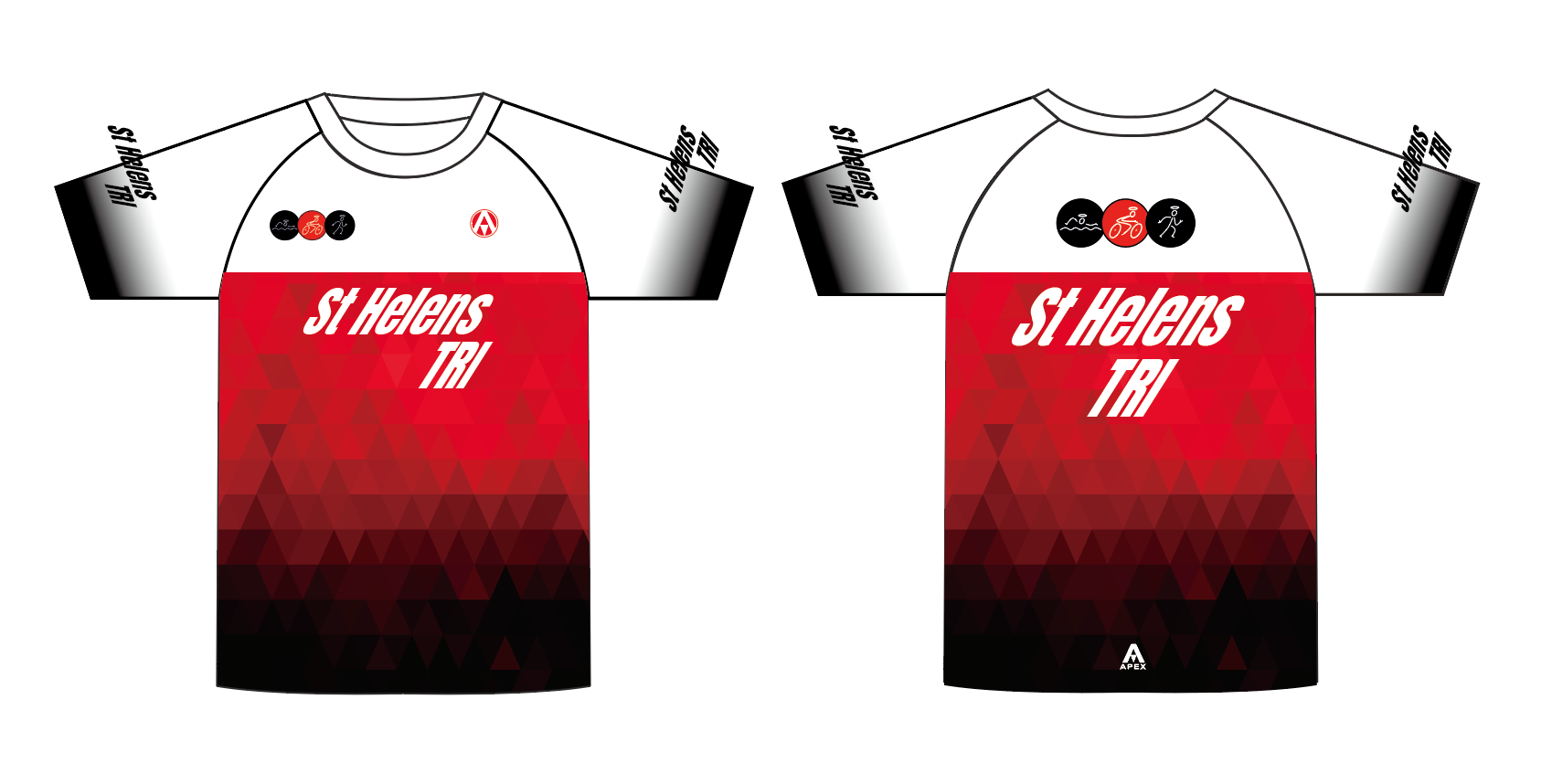 ST HELENS TRI FULL CUSTOM T SHIRT