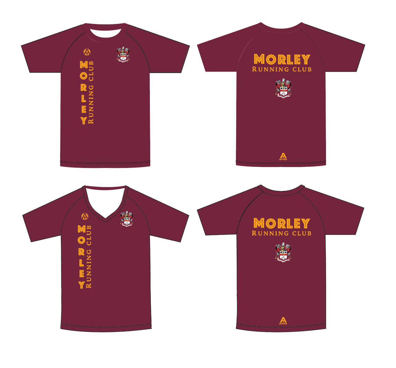 MORLEY RUNNING CLUB PRO CUSTOM T SHIRT - STANDARD DESIGN