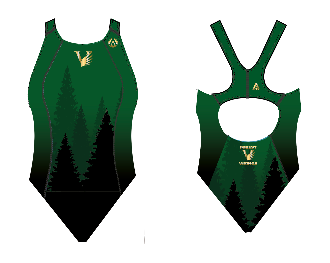 FOREST VIKINGS APEX AQUA PRO WOMENS SWIMSUIT