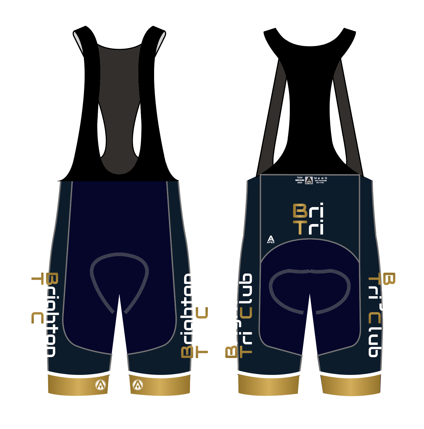 BRIGHTON TRI TEAM BIB SHORTS