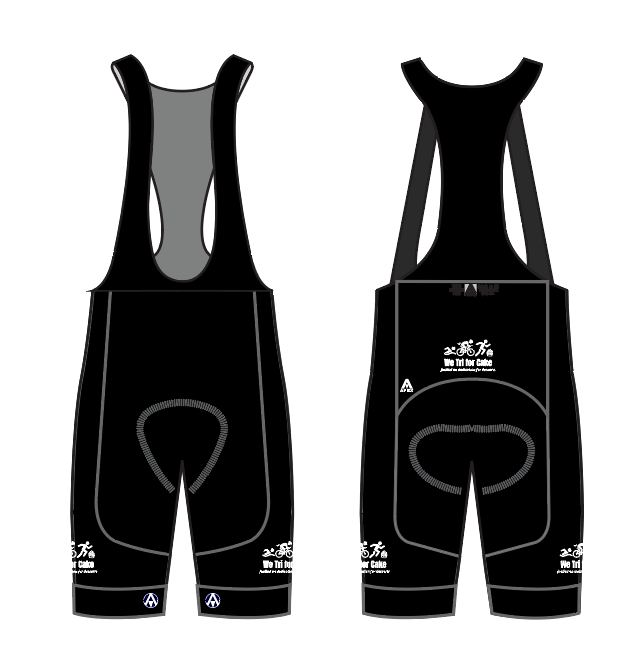 WE TRI FOR CAKE TEAM BIB SHORTS