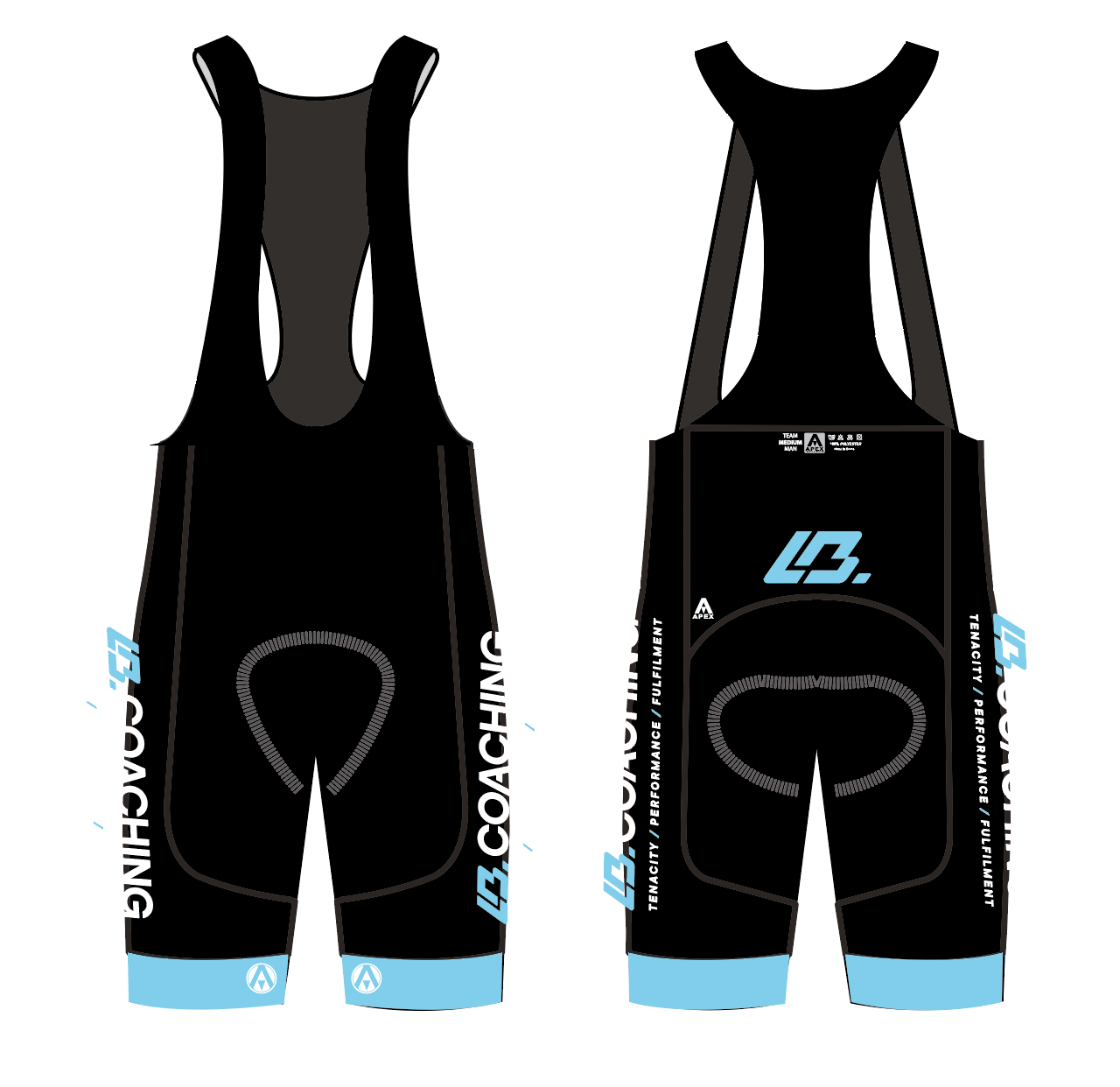 LB COACHING TEAM BIB SHORTS