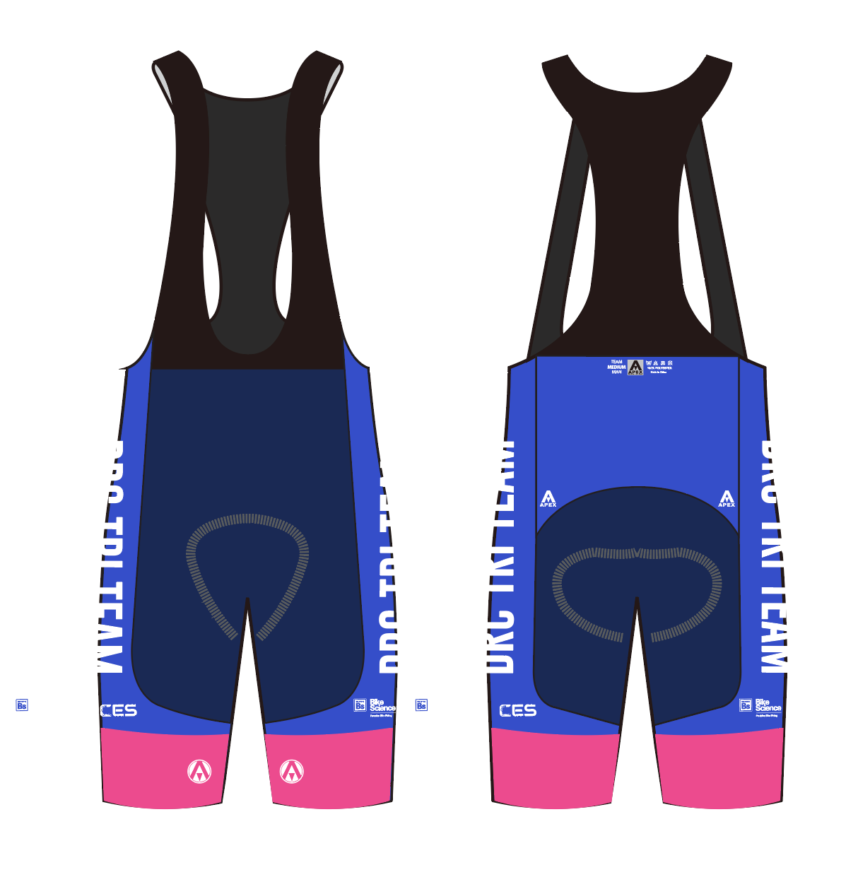 DRC TRI TEAM BIB SHORTS