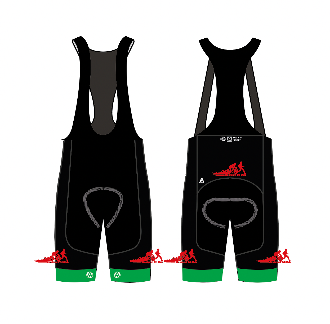STOCKPORT TRI TEAM BIB SHORTS
