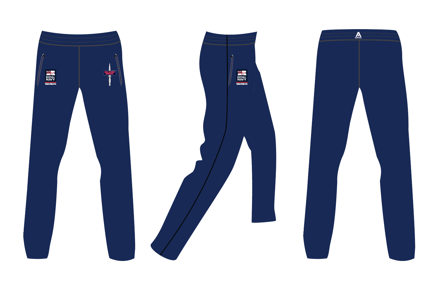 ROYAL NAVY TRI FULL CUSTOM TRACKSUIT PANTS