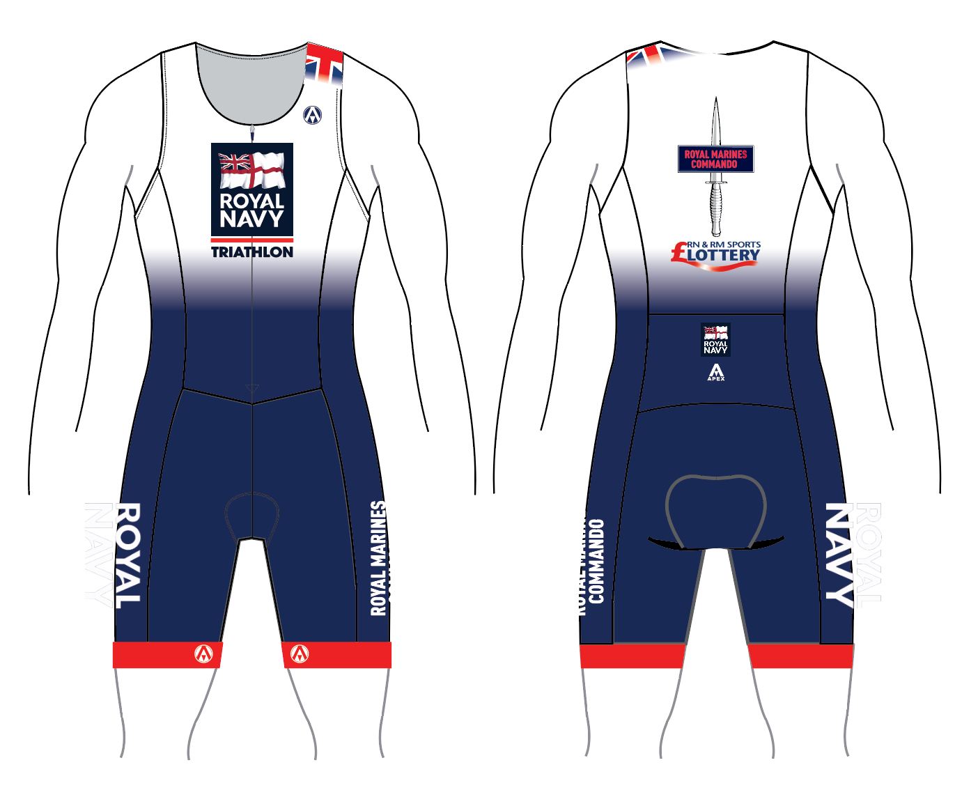 ROYAL NAVY TRI TEAM TRI SUIT