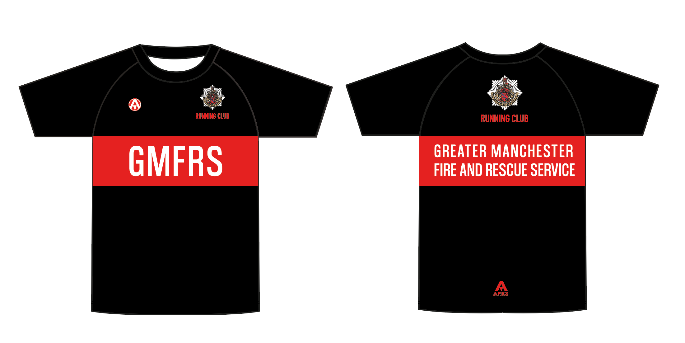 GMFR RUN CLUB PRO T SHIRT - BLACK