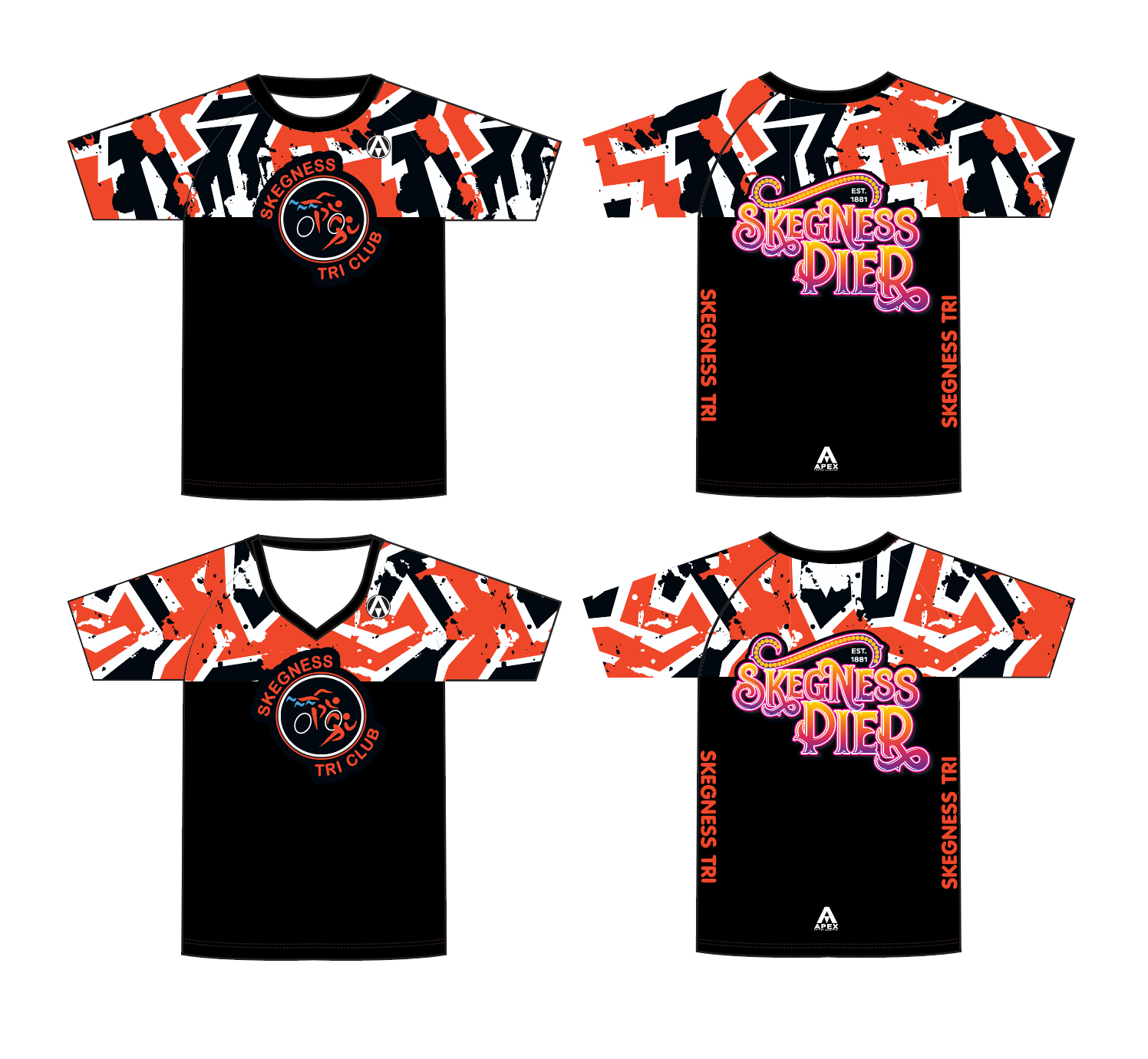 SKEGNESS TRI FULL CUSTOM T SHIRT