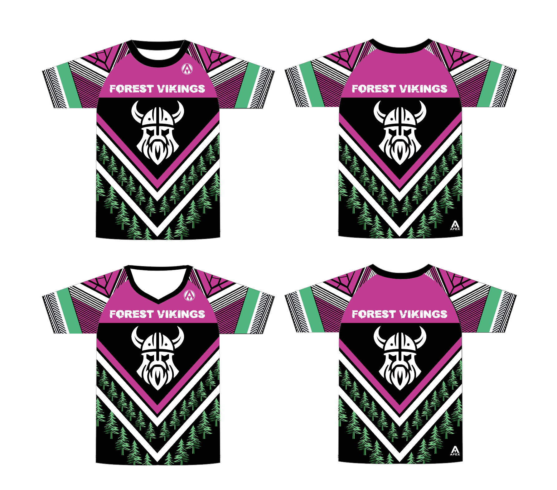 FOREST VIKINGS FULL CUSTOM T SHIRT