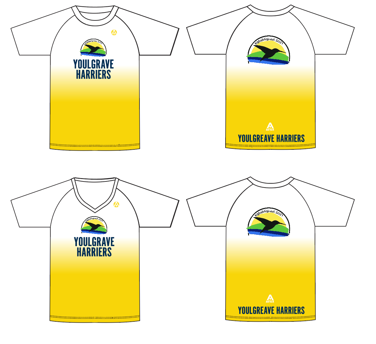 YOULGRAVE HARRIERS FULL CUSTOM T SHIRT