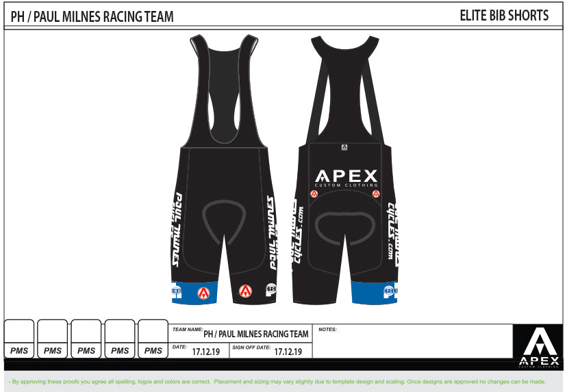 PH MILNES ELITE BIB SHORTS
