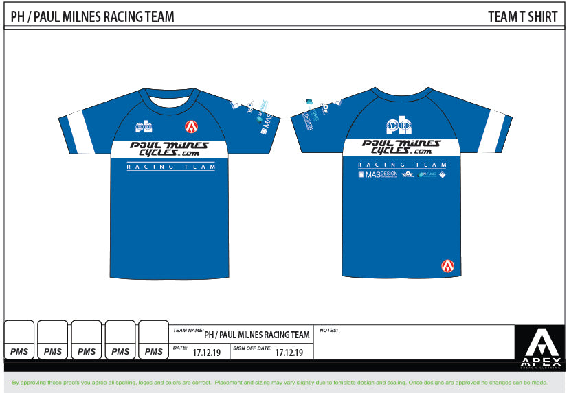 PH MILNES FULL CUSTOM T SHIRT
