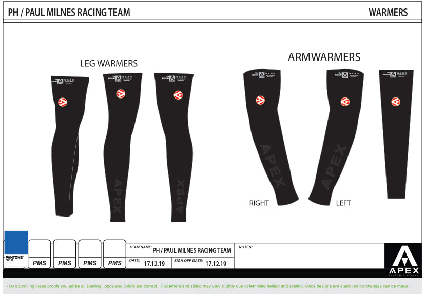 PH MILNES ARM WARMERS