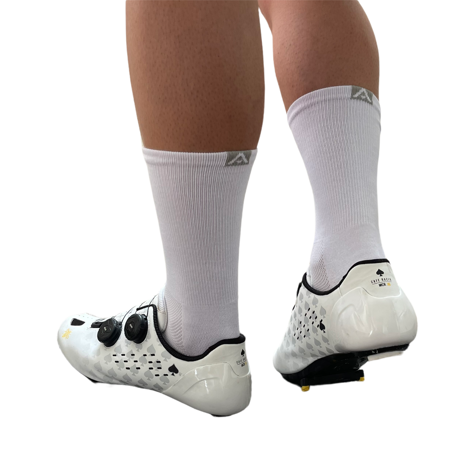 PEAK 001 APEX PREMIUM CYCLING SOCKS (3 PACK) WHITE (QZ100)