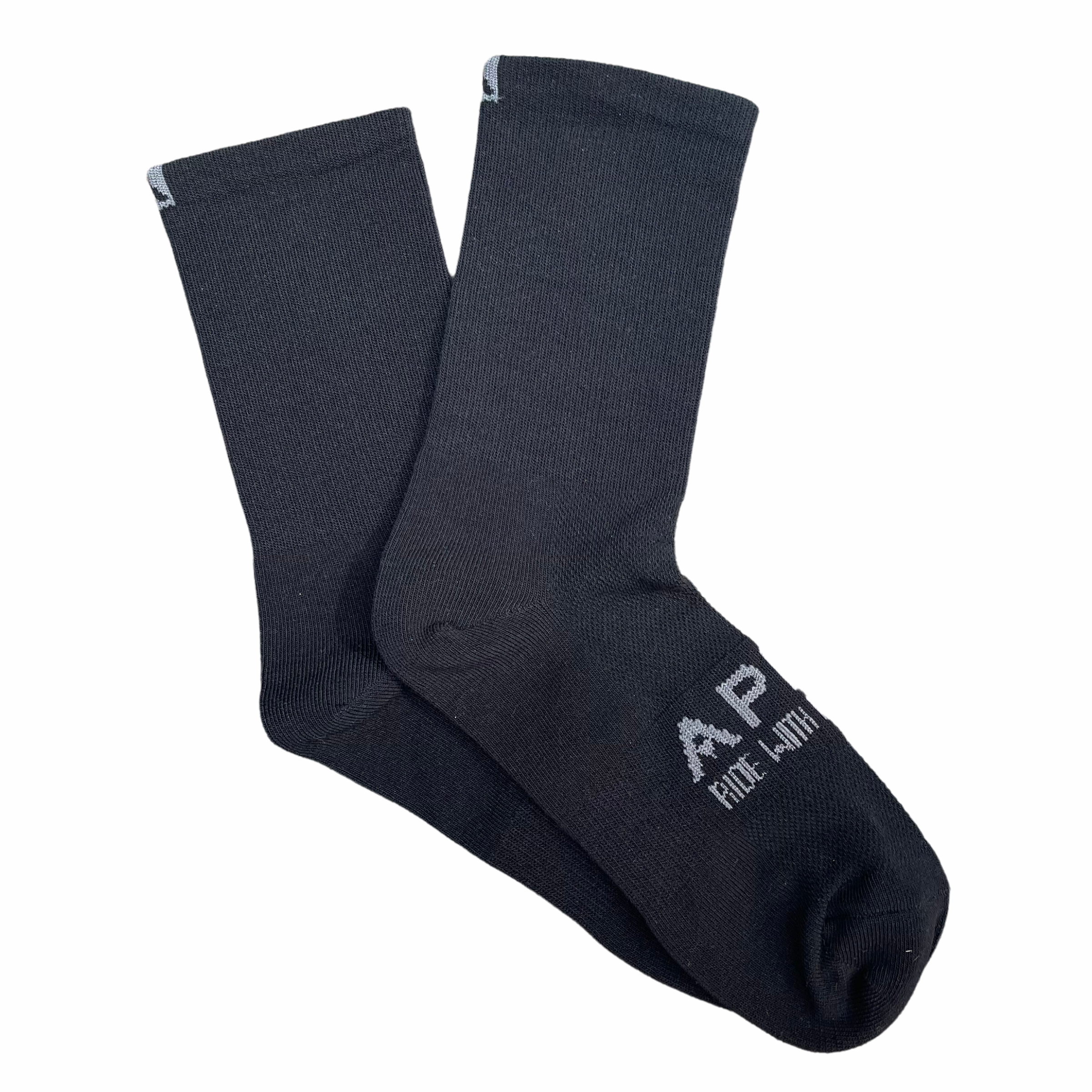 FLYING MONKS TRI PREMIUM CYCLING SOCKS (3 PACK) BLACK (QZ100)