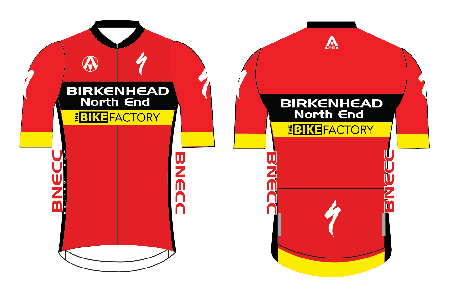 BNECC PRO SHORT SLEEVE JERSEY - RED