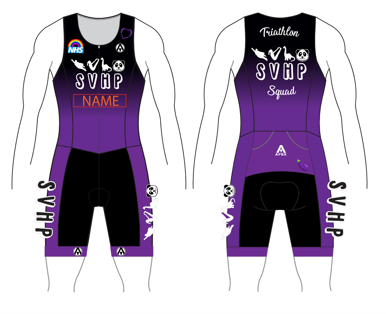 SVHP TEAM TRI SUIT - FRONT ZIP