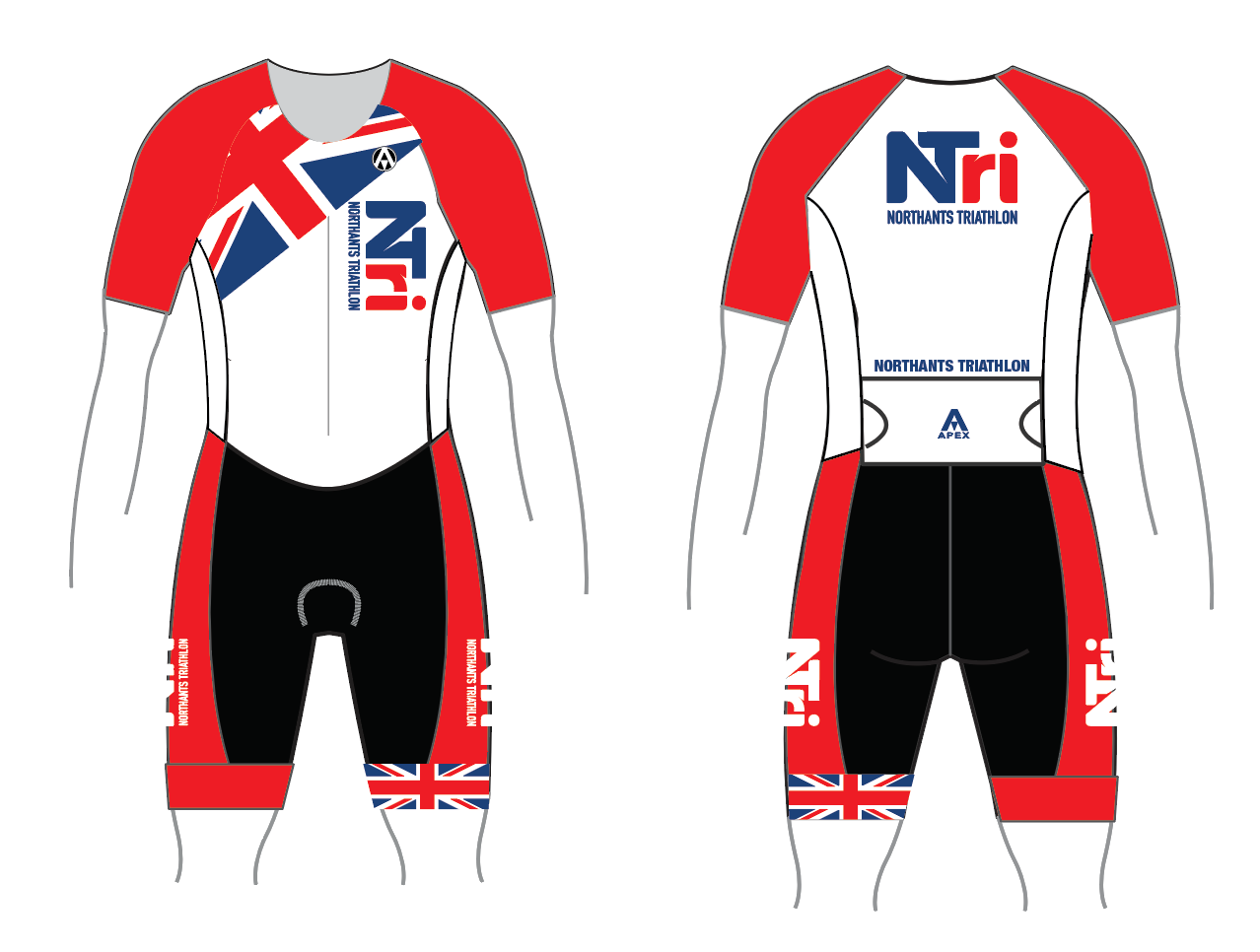 NORTHANTS TRI ELITE SPEED TRI SUIT - WHITE
