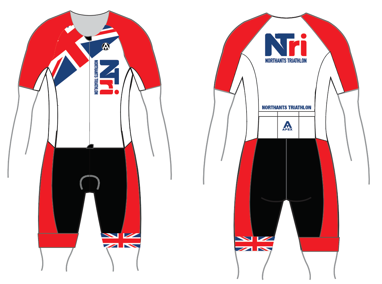 NORTHANTS TRI ENDURANCE PRO RACE SPEED TRI SUIT - WHITE