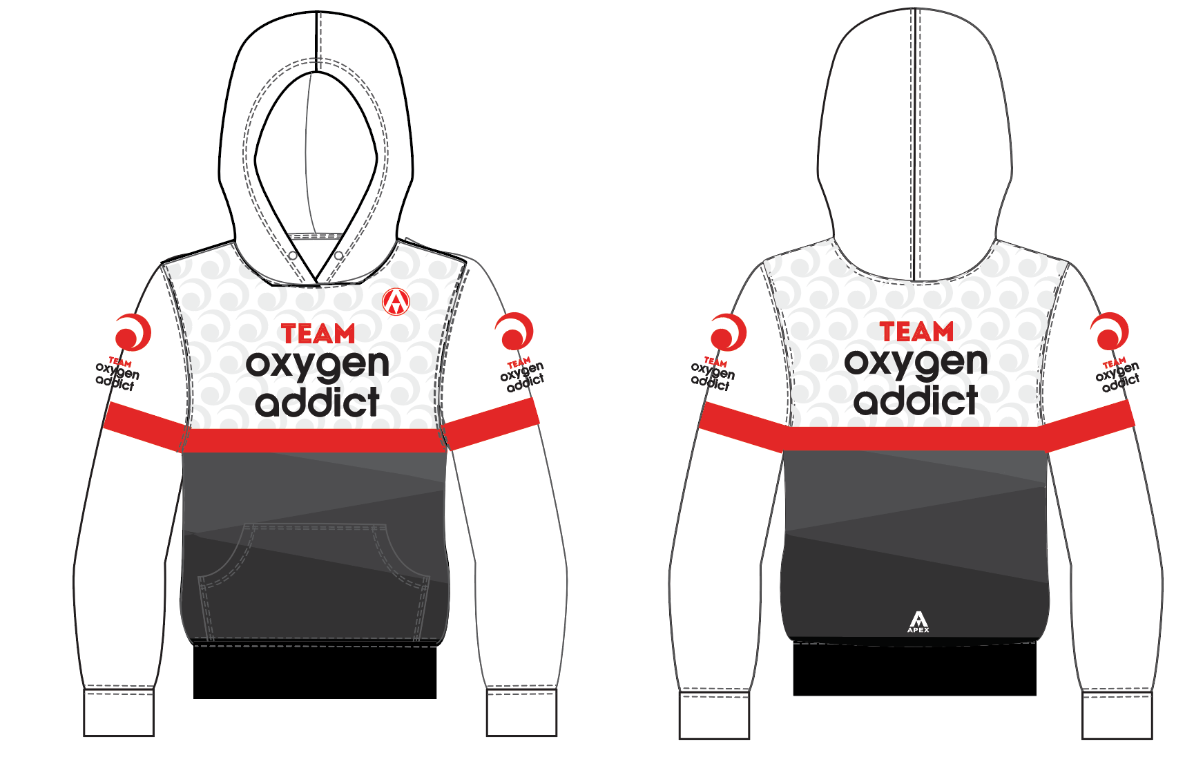 OXYGEN ADDICT PRO FULL CUSTOM HOODIE