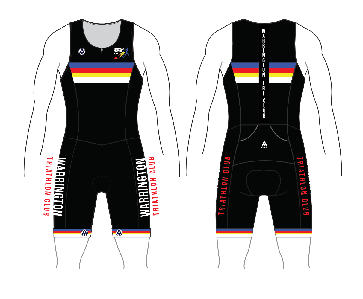 WARRINGTON TRI TEAM TRI SUIT - FRONT ZIP