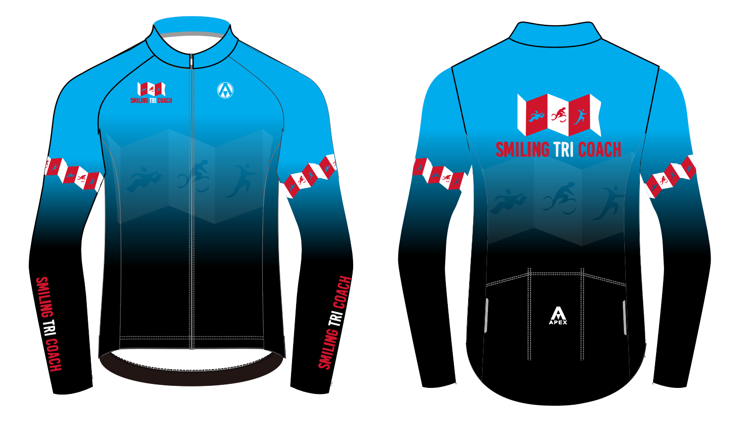 SMILING TRI COACH GAVIA LONG & SHORT SLEEVE JACKET