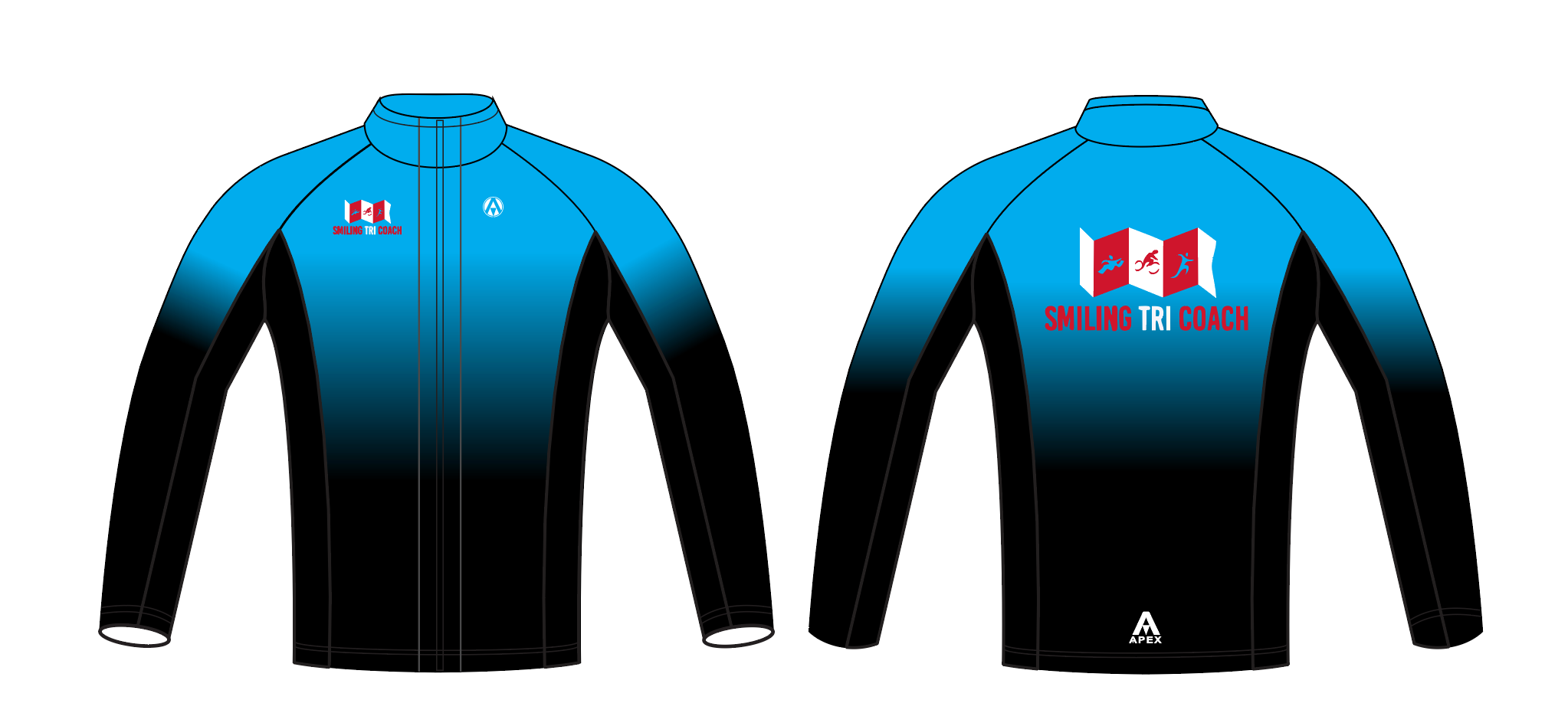 SMILING TRI COACH PRO FULL CUSTOM TRACKSUIT TOP