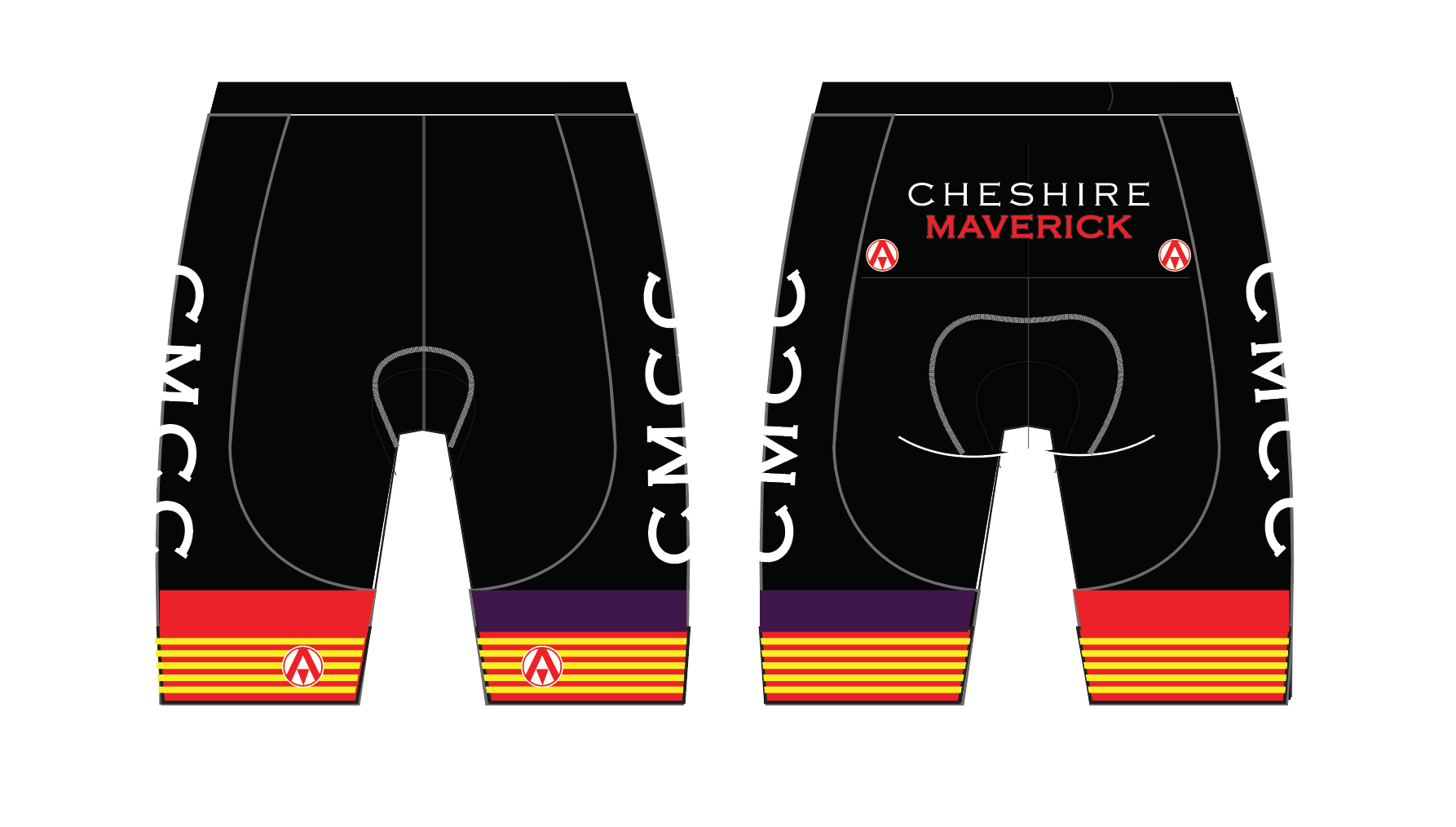 CHESHIRE MAVERICKS WOMENS TEAM CYCLING SHORTS (MALLORCA)
