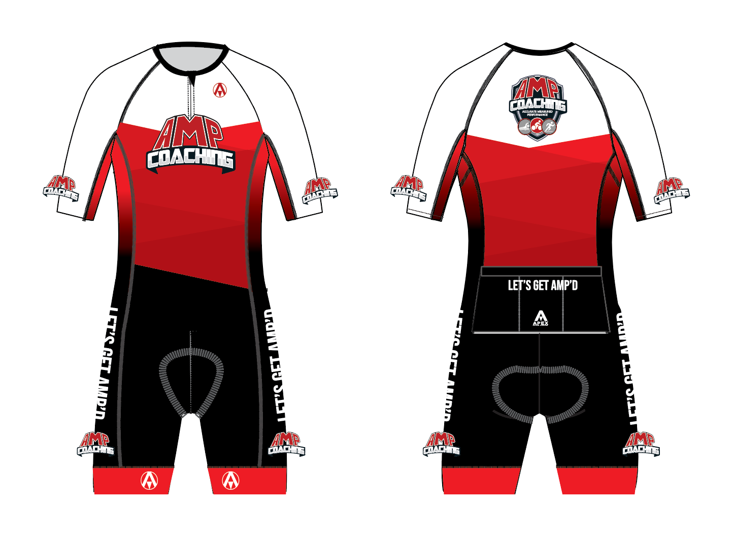 AMP COACHING PRO ENDURANCE RACE SPEED TRI SUIT - WHITE