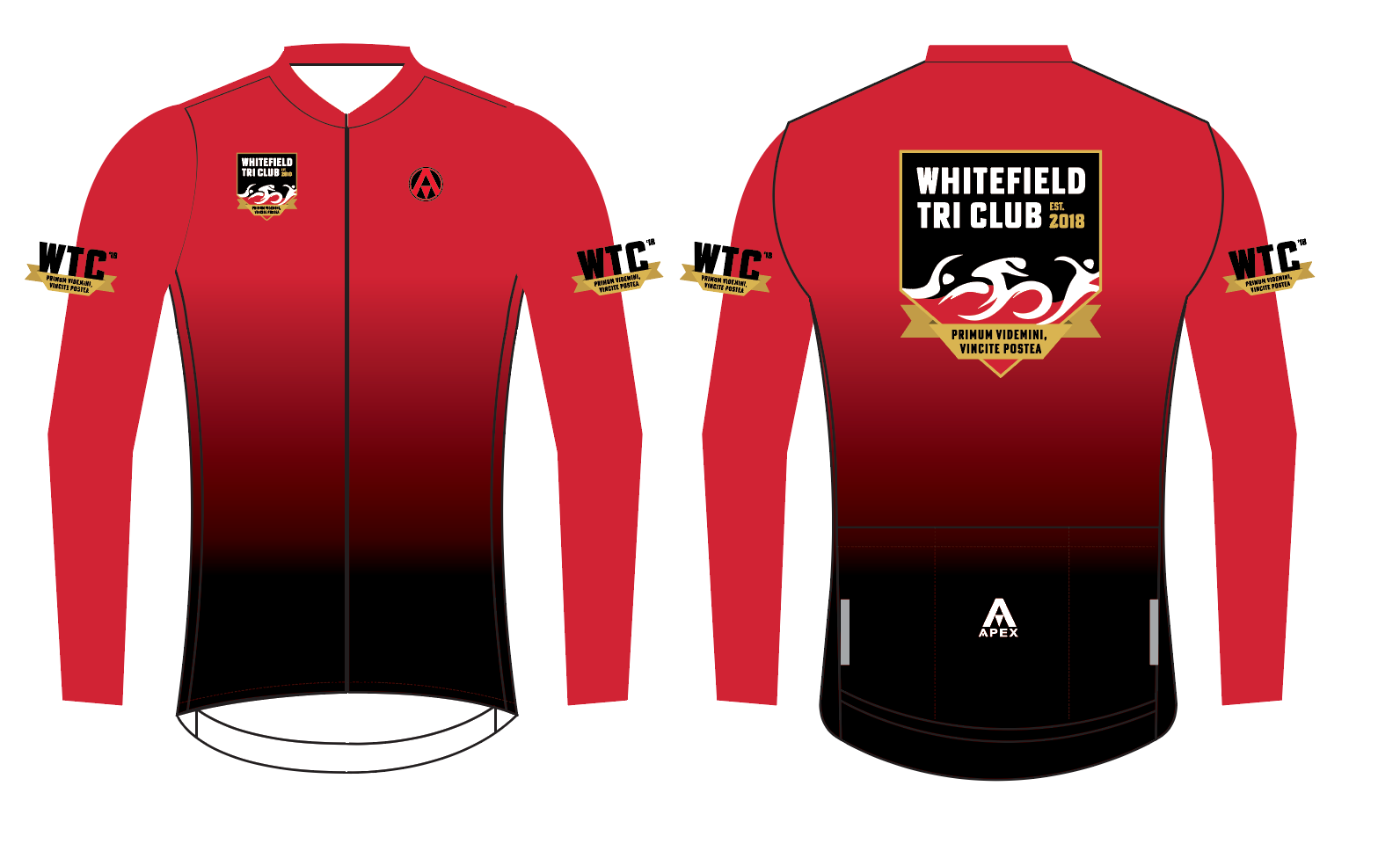 WHITEFIELD TRI PRO LONG SLEEVE AERO JERSEY