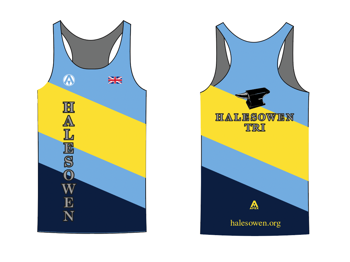 HALESOWEN TRI RUN VEST - inc kids