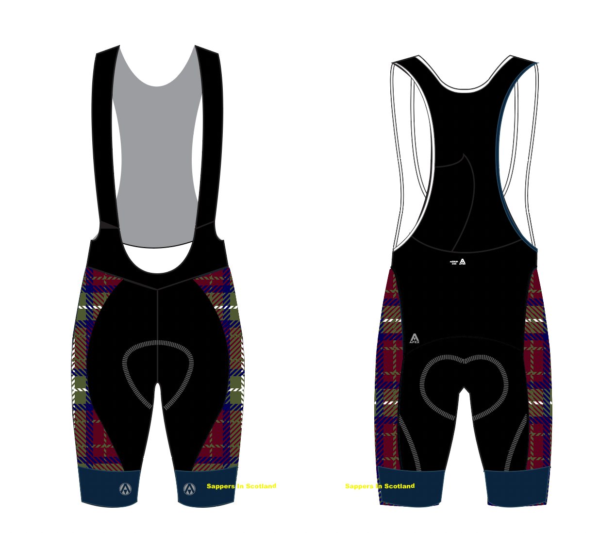ROYAL ENGINEERS PRO BIB SHORTS
