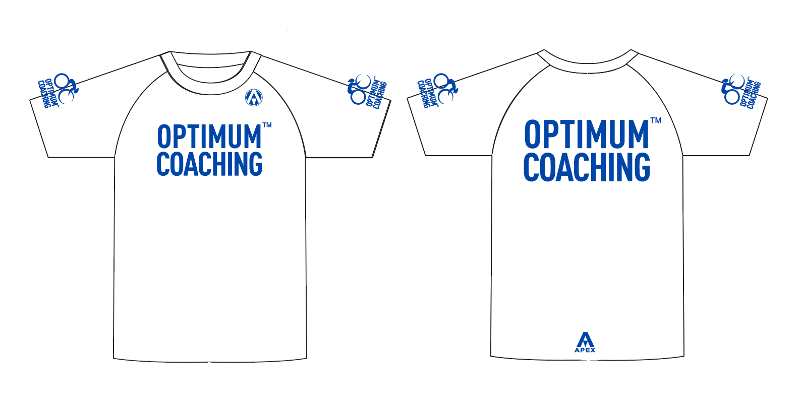 OPTIMUM FULL CUSTOM T SHIRT - WHITE