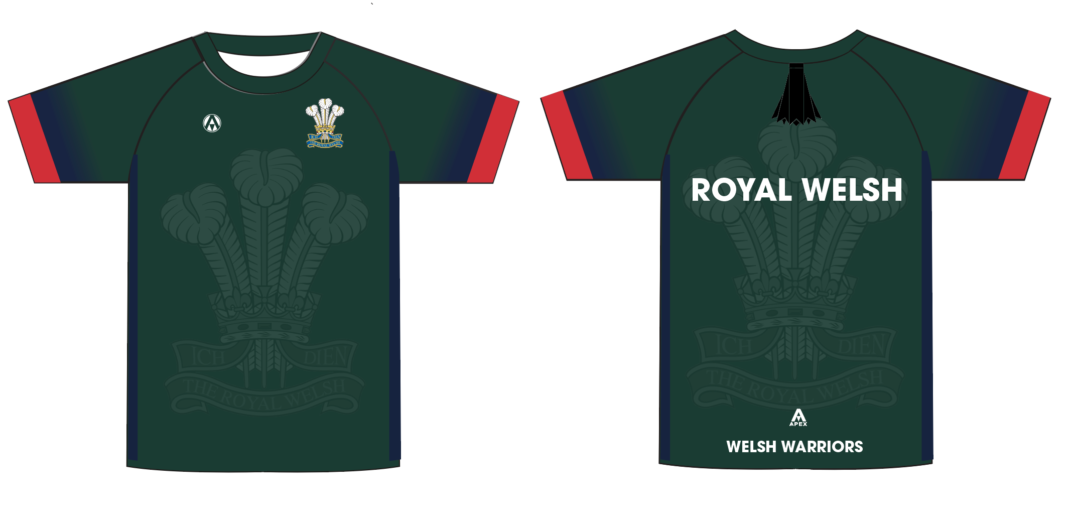 ROYAL WELSH FULL CUSTOM T SHIRT