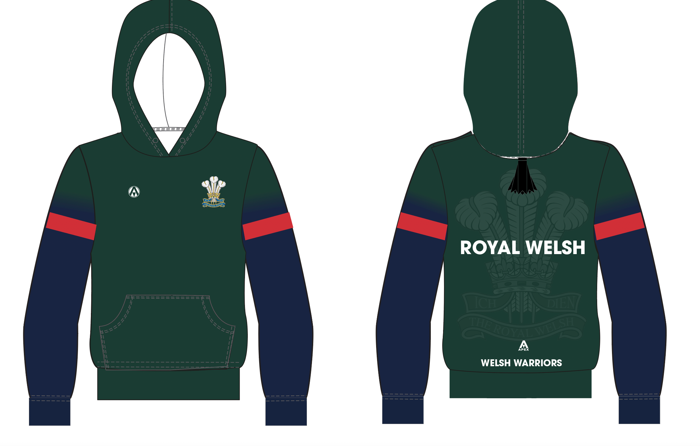ROYAL WELSH  PRO FULL CUSTOM HOODIE