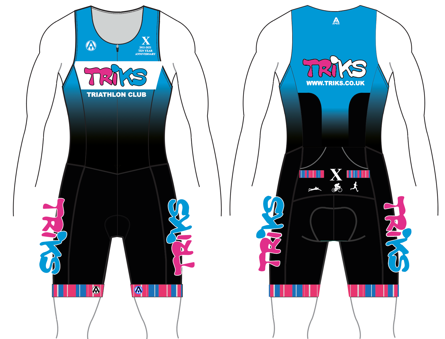 TRIKS TEAM TRI SUIT - INC KIDS