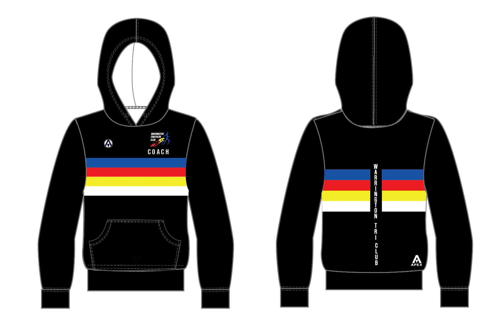 WARRINGTON TRI  PRO FULL CUSTOM HOODIE - COACH