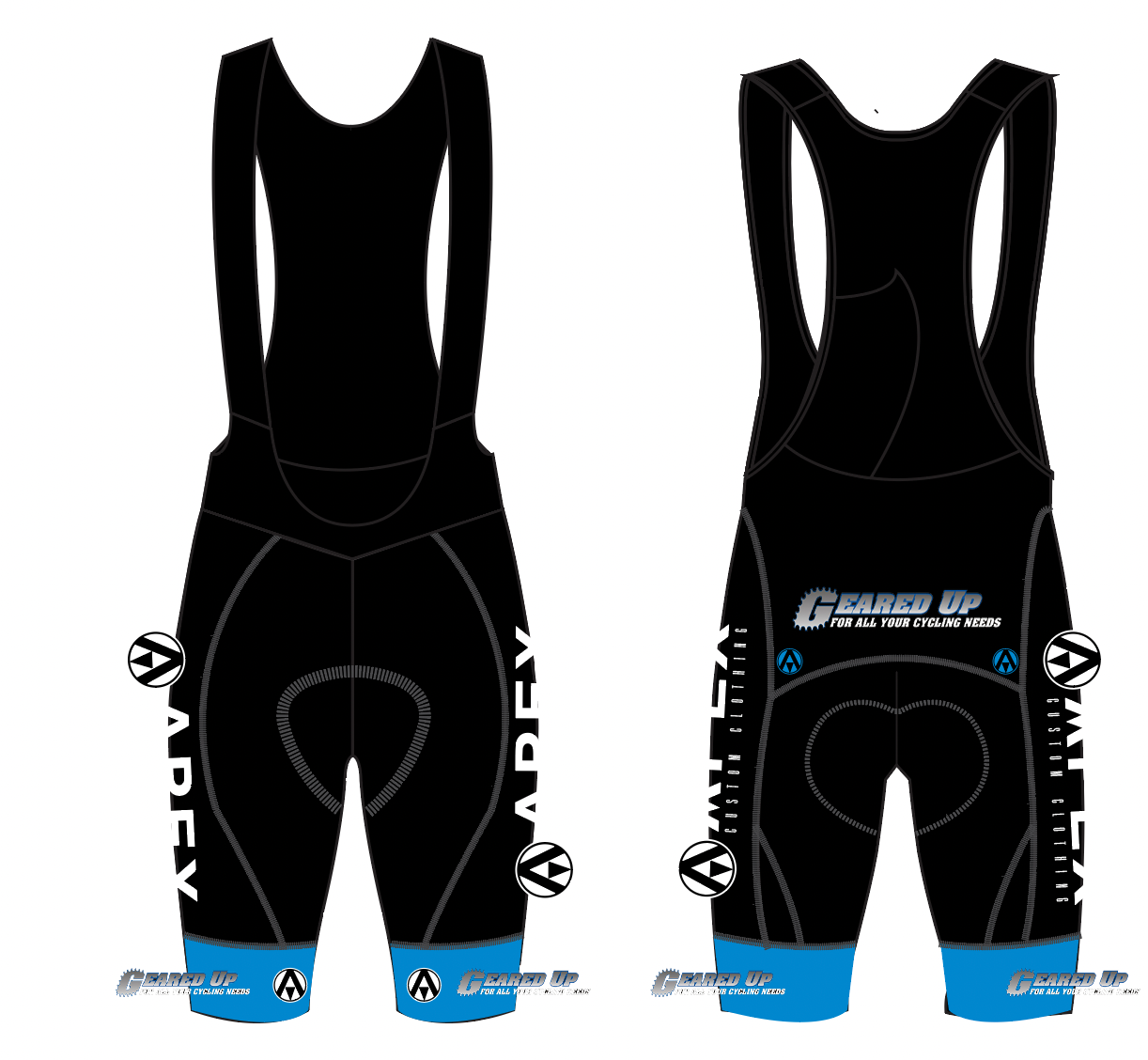APEX GEARED UP RACING PRO BIB SHORTS