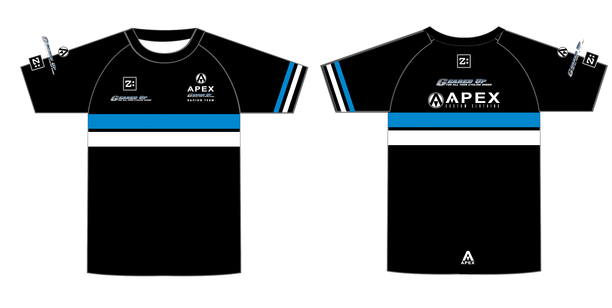 APEX GEARED UP RACING FULL CUSTOM T SHIRT