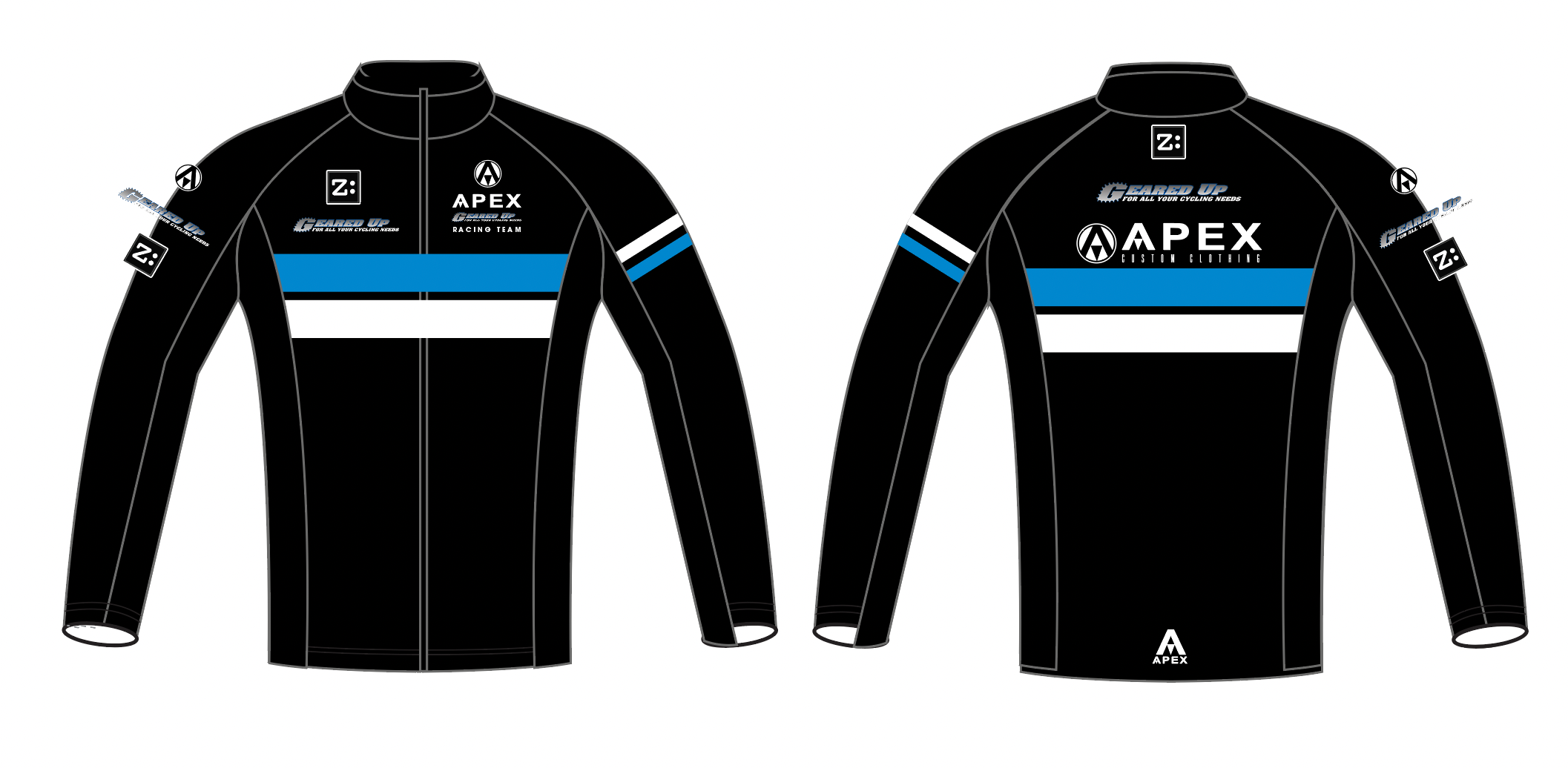 APEX GEARED UP RACING FULL CUSTOM TRACKSUIT TOP