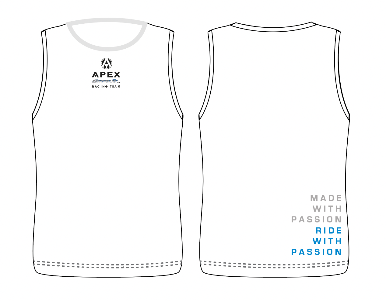 APEX GEARED UP RACING UNDER VEST (SLEEVELESS BASE LAYER)