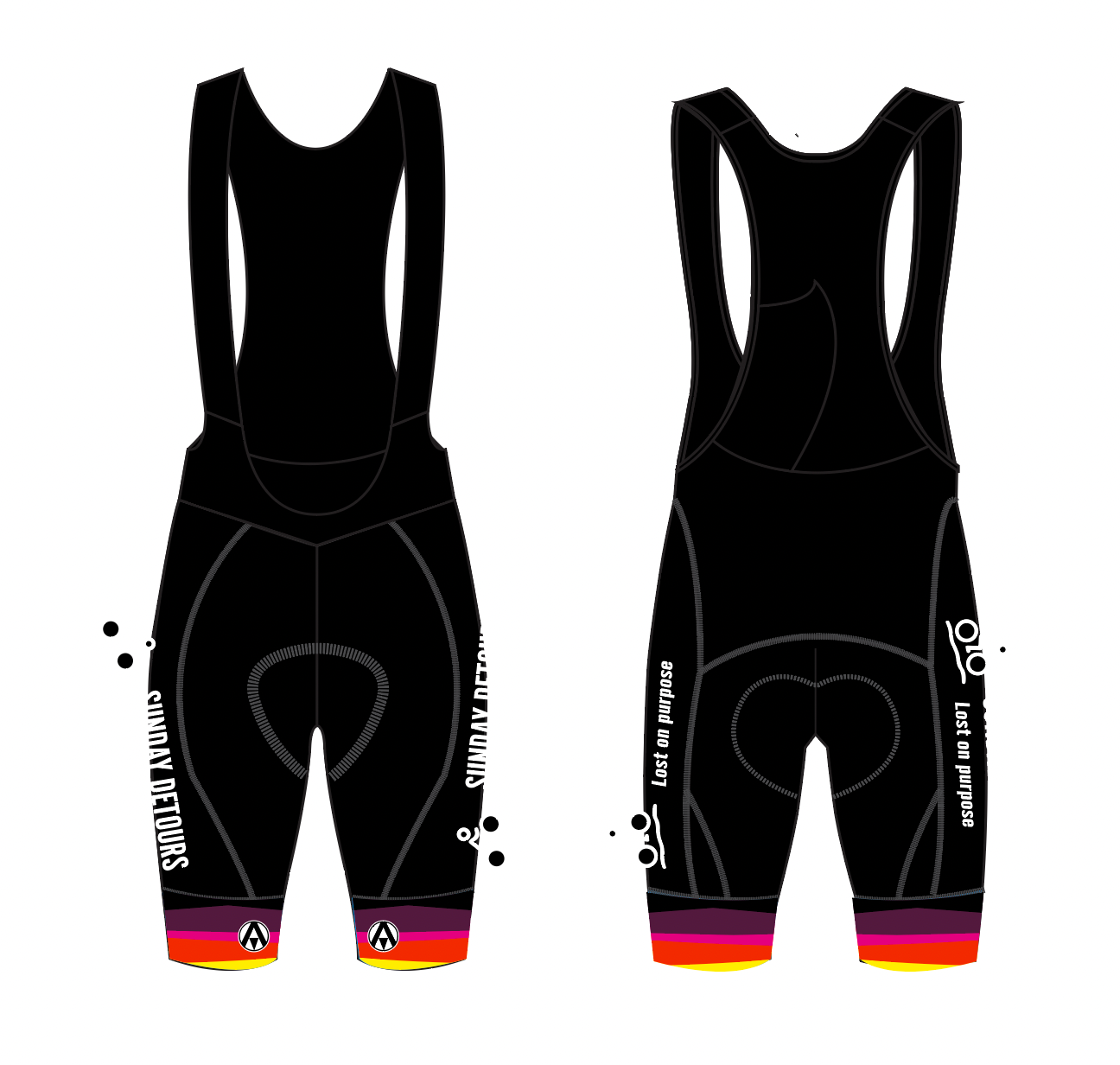 SUNDAY DETOURS PRO BIB SHORTS