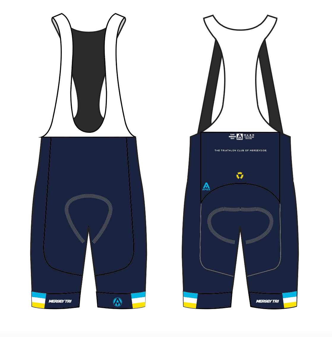 MERSEY TRI TEAM BIB SHORTS
